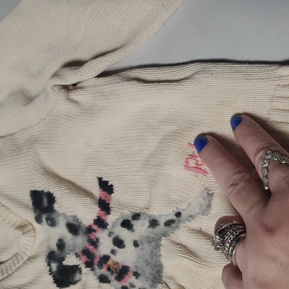 Ralph Lauren Girls Dalmatian Sweater Size 3T Cotton Puff Shoulder - Picture 7 of 16